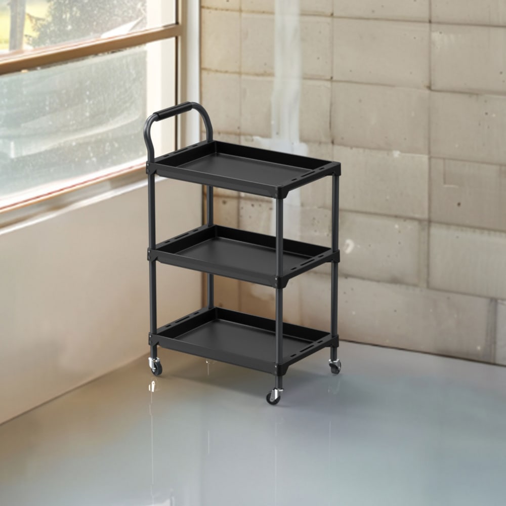 HUMMER ชั้นเก็บเครื่องมืออเนกประสงค์ 3ชั้น ขนาด 60x40x102CM รุ่น GB508S-3 สีดำ