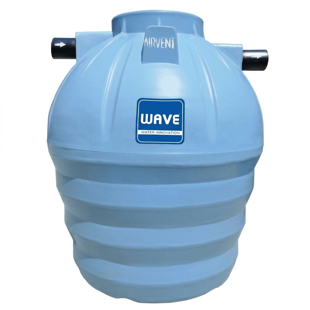 WAVE ถังบำบัดน้ำเสียแยกประเภทชนิดเกรอะ ขนาด 3000L รุ่น WS สีฟ้า