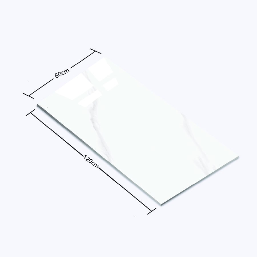 Marbella 60x120 ซม. กระเบื้องพอร์ซเลน รุ่น DKY612001 ลาน่าไวท์ (3P/2.15 ตร.ม.) Gloss random