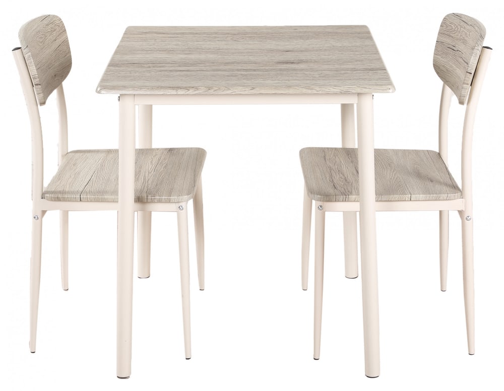 DELICATO ชุดโต๊ะอาหาร 2 ที่นั่ง รุ่น HAMO โต๊ะ : 70x70x76.5 ซม. เก้าอี้ : 41x45.5x84.5 ซม. สีไม้ธรรมชาติ