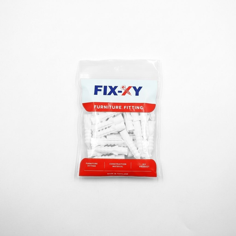 FIX-XY พุ๊กพลาสติกเกรด A No.8 แพ๊ค50ตัว