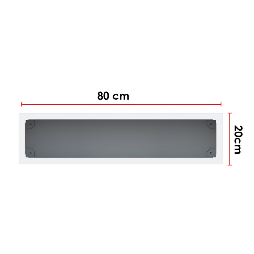CLOSE Lumine ช่องแขวนเสริม uPVC 80x20x30 ซม. เซาะร่อง สีเพียวไวท์