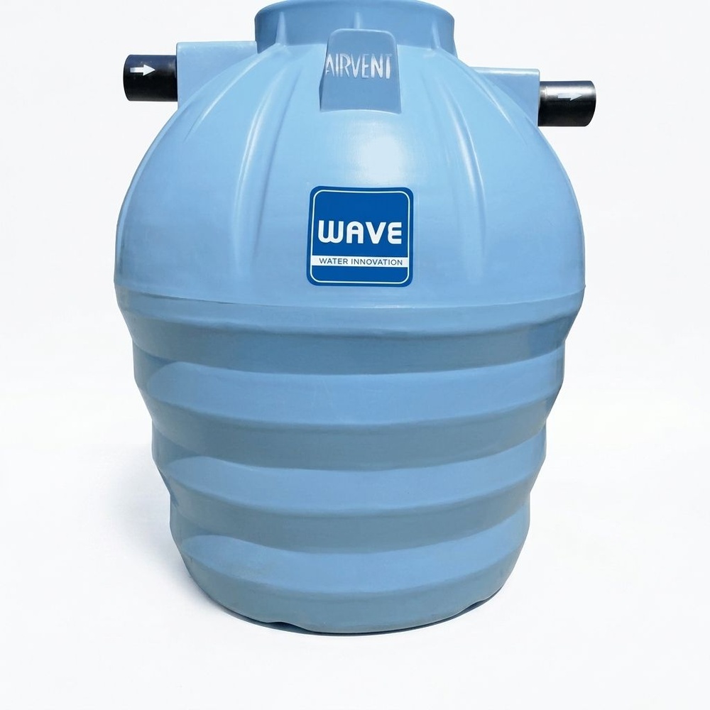 WAVE ถังบำบัดน้ำเสียชนิดรวมไร้อากาศ ขนาด 1000L รุ่น WP สีฟ้า
