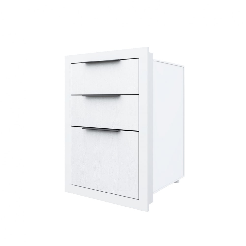 CLOSE Lumine ตู้ลิ้นชัก uPVC 44X65 ซม. เซาะร่อง สีเพียวไวท์