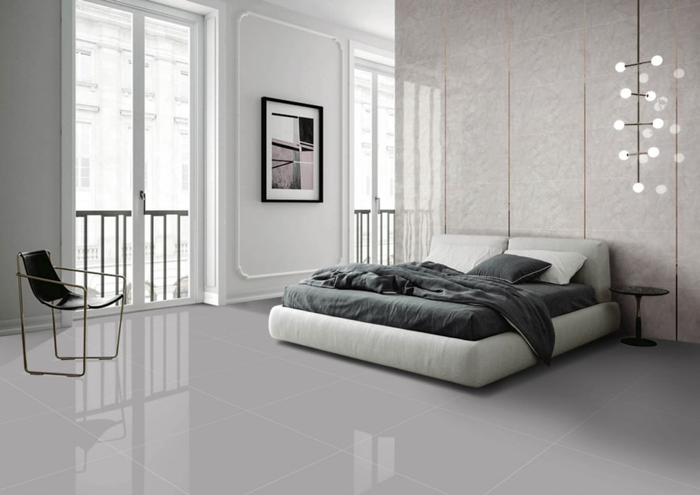 Marbella 60x60 กระเบื้องแกรนิตโต้ รุ่น เพียว มิด-เกรย์ GR6012 (4P) (gloss) A.