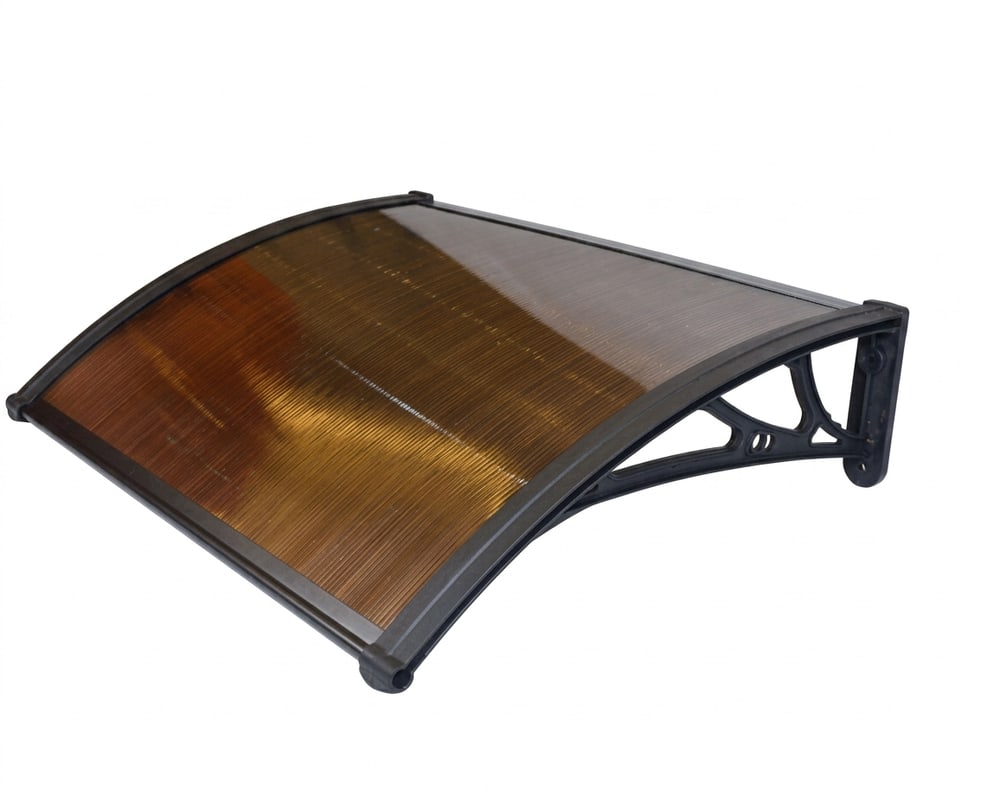 WELLINGTAN ชุดกันสาดโพลีคาร์บอเนต NWT10-1 ขนาด 100x150 ซม. 6มม. สีชา