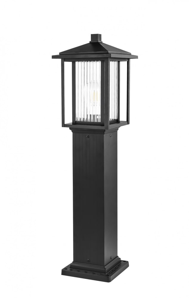 EILON โคมไฟสนาม ทรงสี่เหลี่ยม ขั้ว E27 สูง 72 Cm. รุ่น Nabee MV213-PS สีดำ