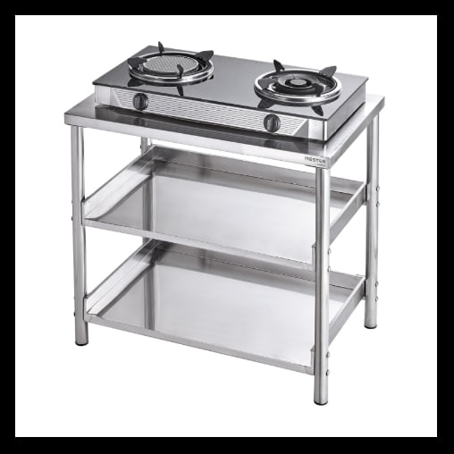 MEX MESTER โต๊ะวางเตาแก๊สสเตนเลส ขนาด 80x50x71 ซม. รุ่น SH8071-1