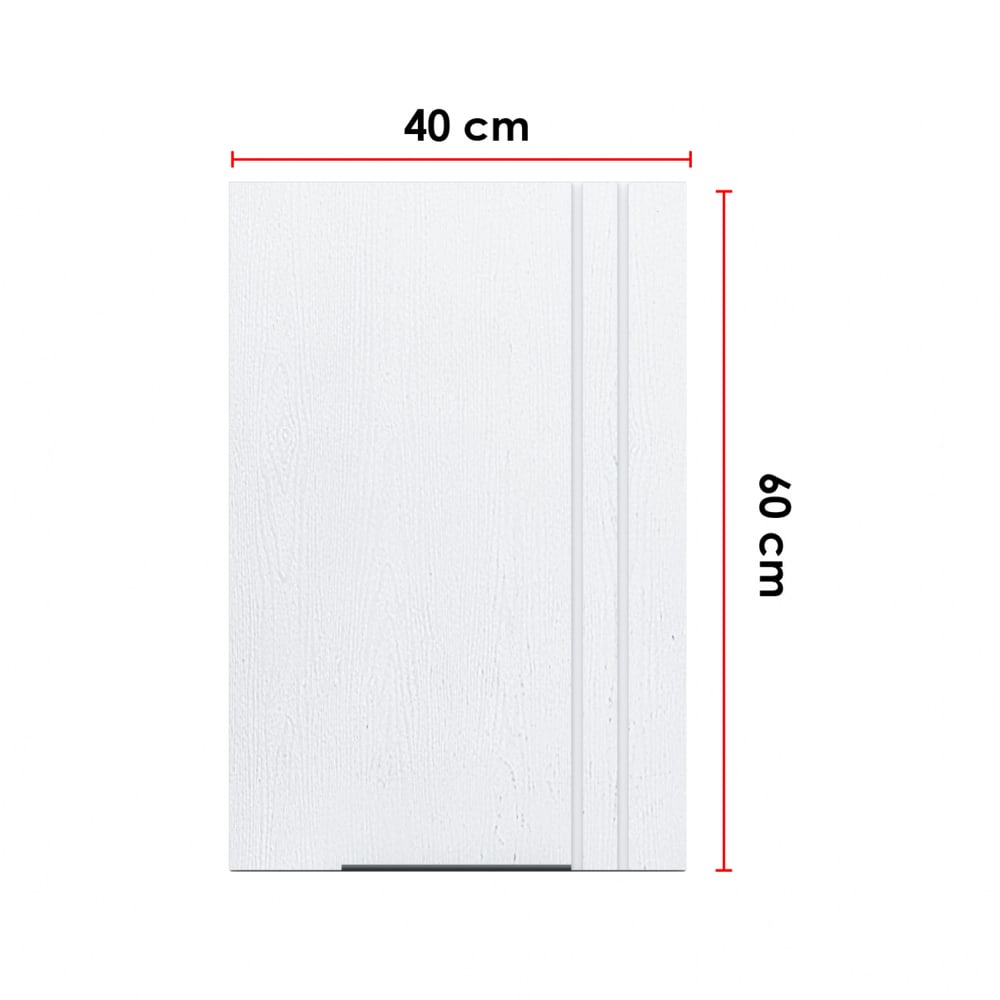 CLOSE Lumine ตู้แขวนเดี่ยว uPVC 40x60 ซม. เซาะร่อง สีเพียวไวท์