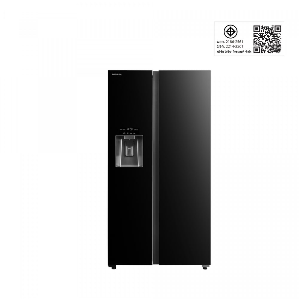 TOSHIBA ตู้เย็นSBS 20.0 คิว GR-RS755WIA-PGTH(22) กระจกดำ