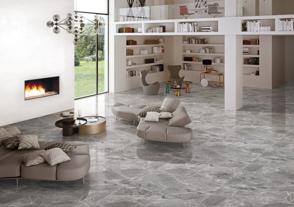 Marbella 60x120 ซม. กระเบื้องพอร์ซเลน รุ่น แองเกิล ดาร์กเกรย์ XJ126006J (2P/1.44 ตร.ม.) Gloss Random