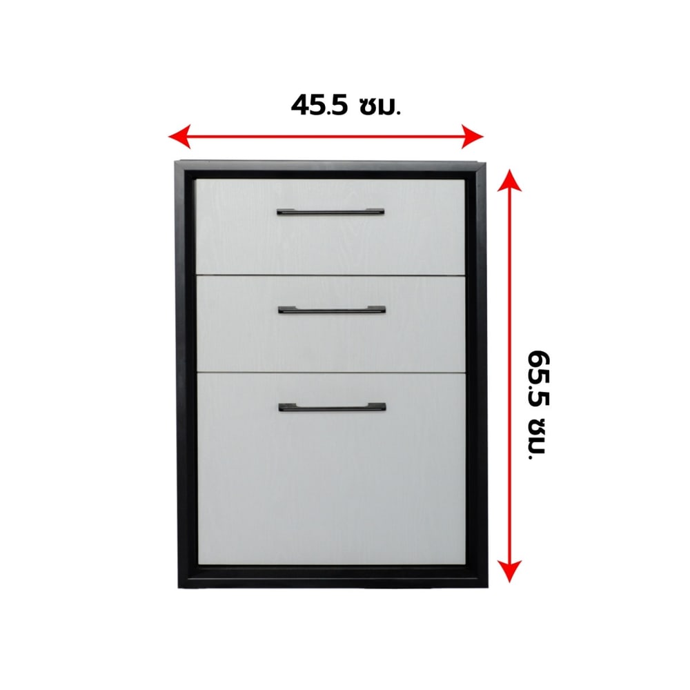 CLOSE ตู้ลิ้นชัก UPVC LABARIS ขนาด 45.5X65.5 ซม. สีเทา