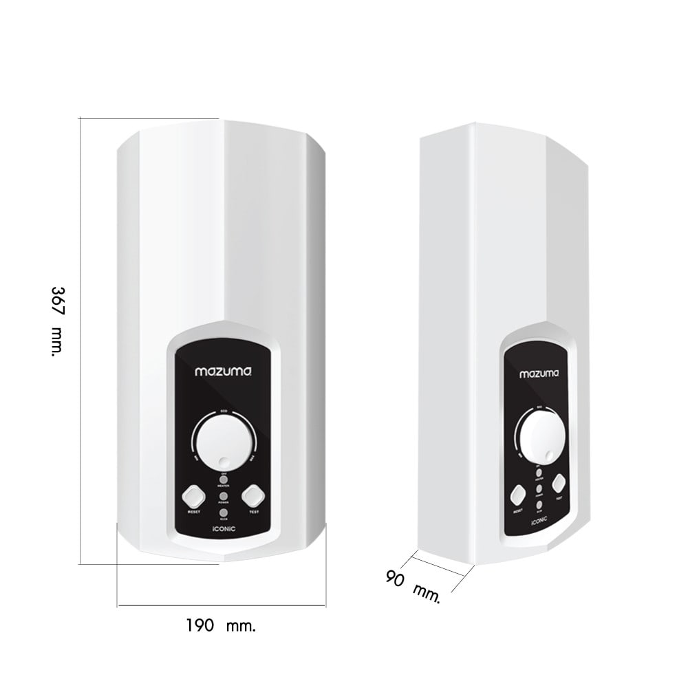 8852163017553 MAZUMA เครื่องทำน้ำอุ่น 4500 วัตต์ ICONIC WHITE 4.5 สีขาว
