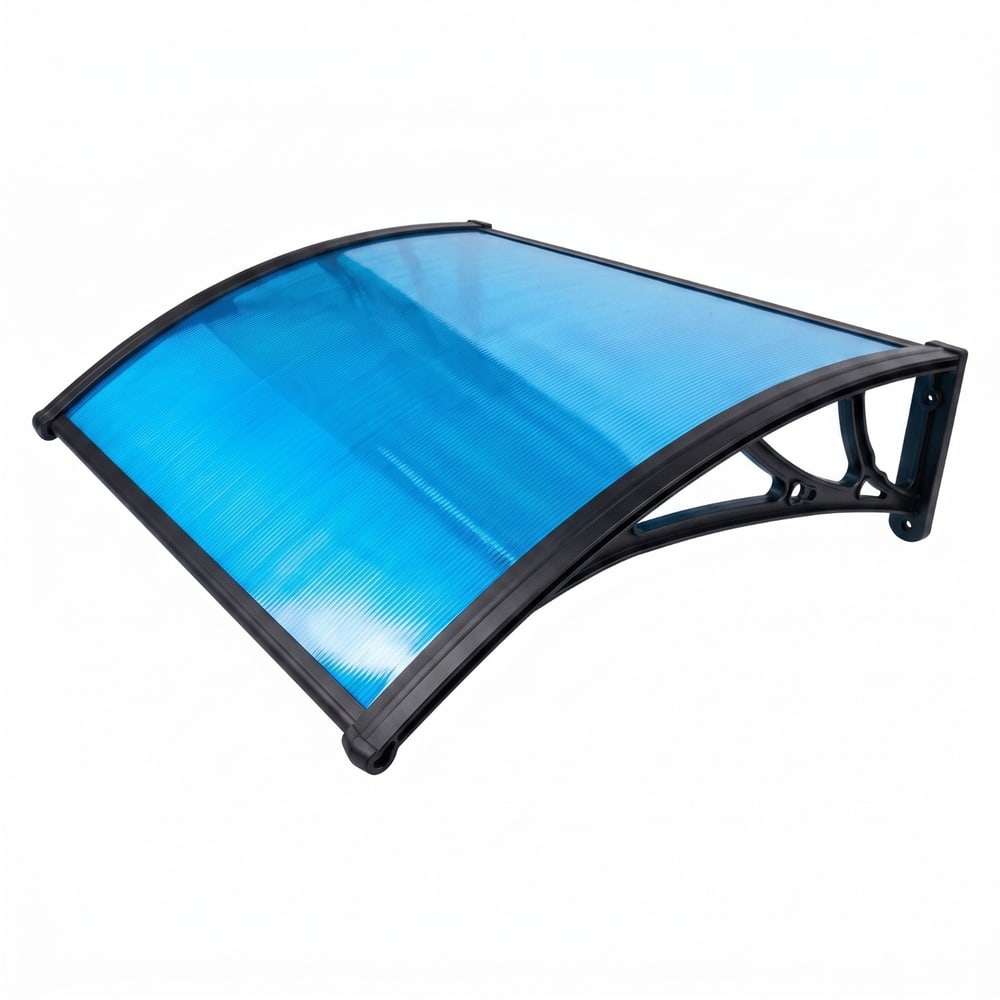 WELLINGTAN ชุดกันสาดโพลีคาร์บอเนต NWT08-1 ขนาด 100x150 ซม. 6มม. สีน้ำเงิน
