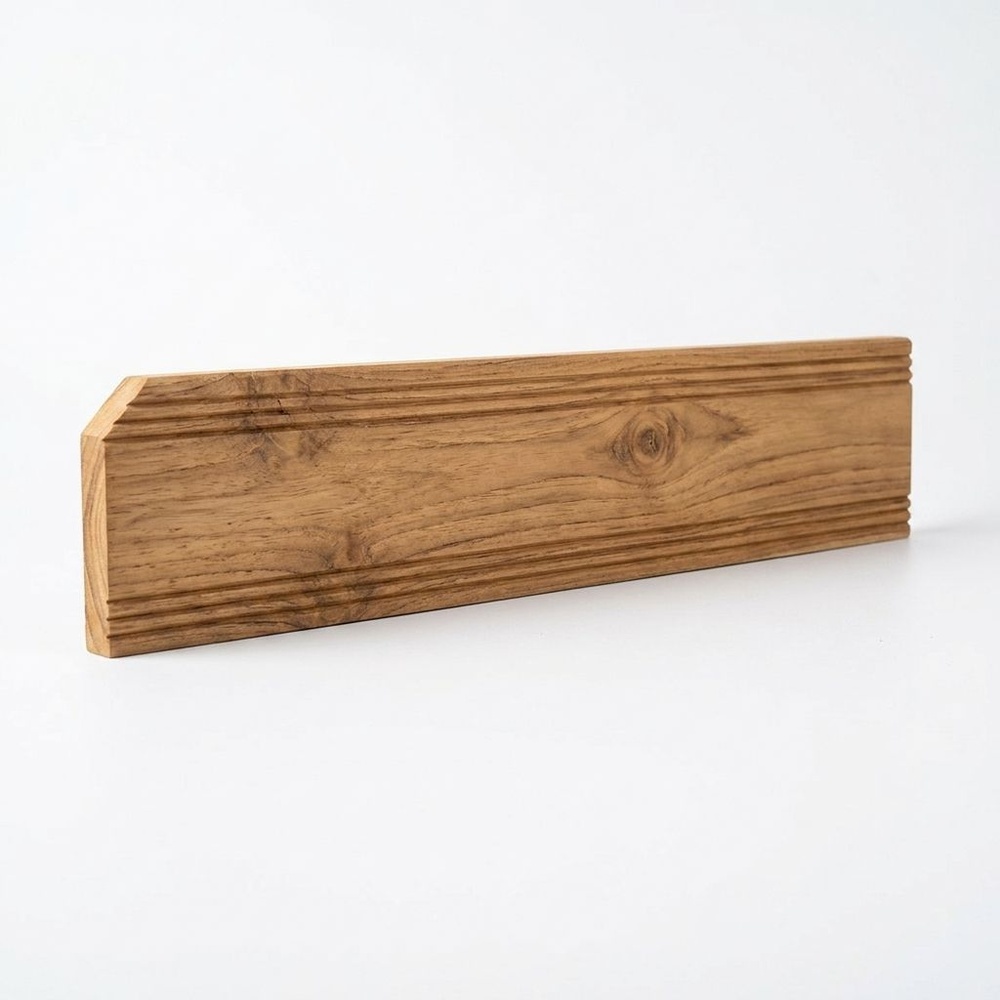 SJK ไม้บัวล่างไม้สัก (ลายร่อง) SJK63 5/8"x4"x250ซม.