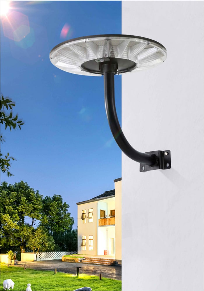 EILON โคมไฟสนาม UFO โซลาร์เซลล์ พร้อมรีโมท 600W รุ่น ETYD-XHD55-600W แสงคูลไวท์ (เฉพาะตัวโคม)