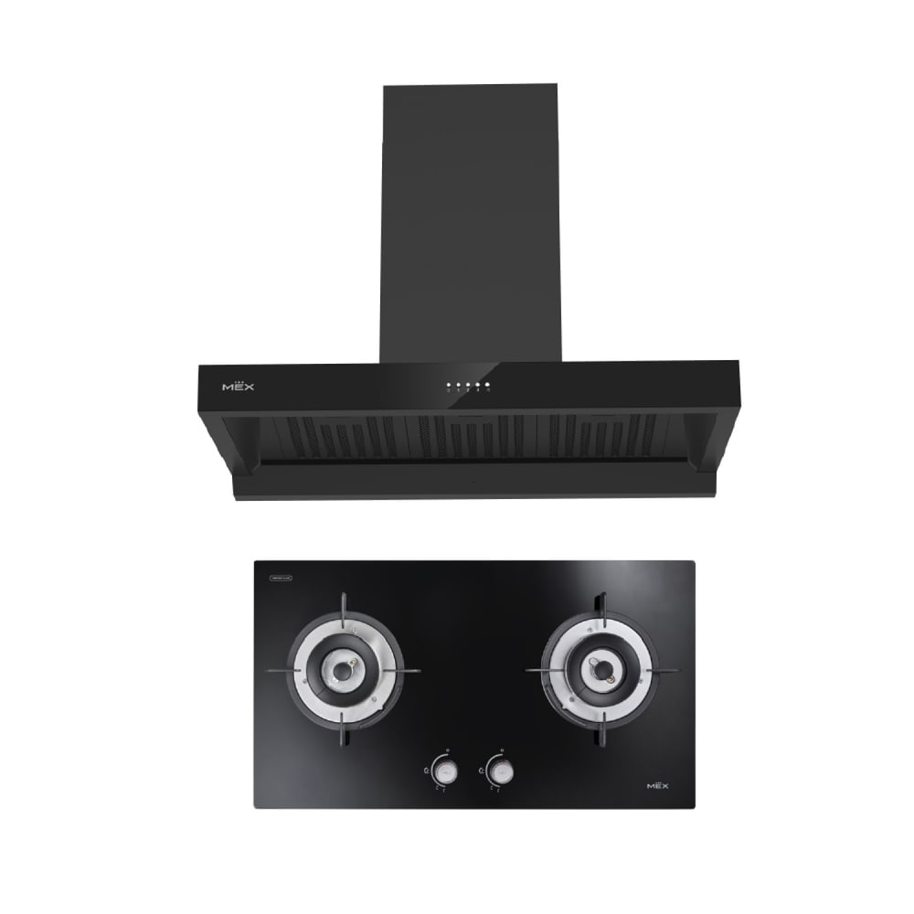 MEX ชุดเซ็ทเครื่องดูดควันรุ่น K632BFB90 + เตาฝังรุ่น V4731M สีดำ