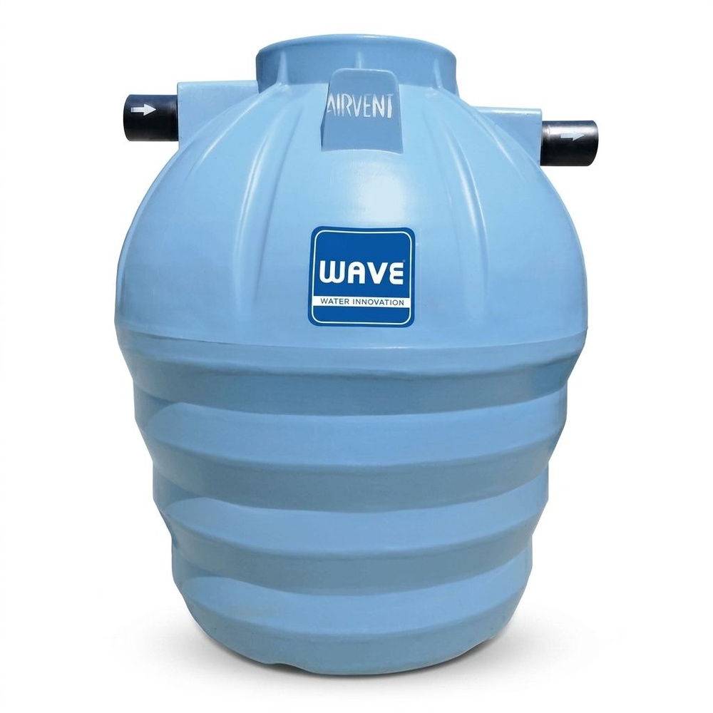 WAVE ถังบำบัดน้ำเสียแยกประเภทชนิดเกรอะ ขนาด 1200L รุ่น WS สีฟ้า