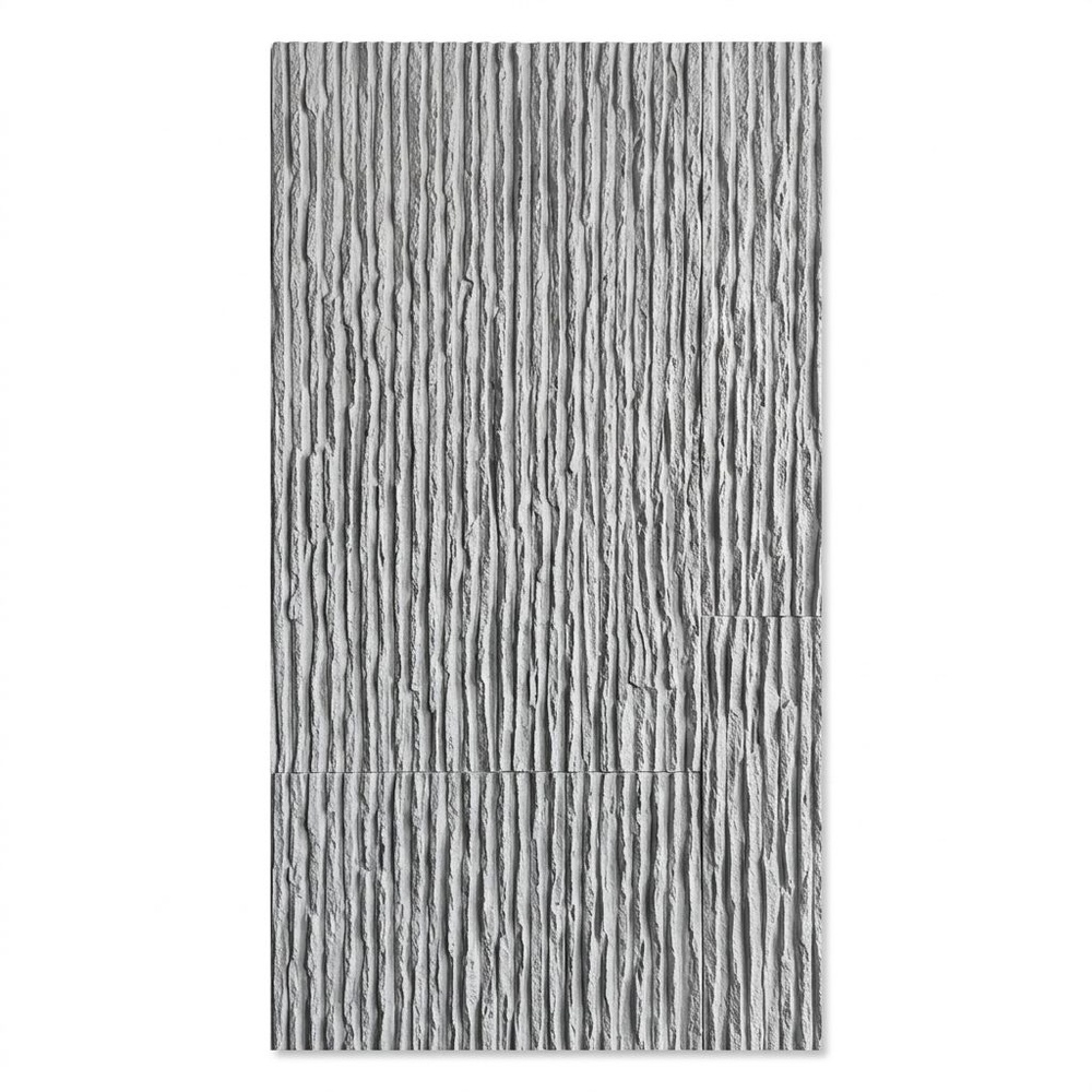 GREATWOOD บอร์ด PU หินเทียมลาย Orographic Stone ขนาด 60x120CM สี White Grey