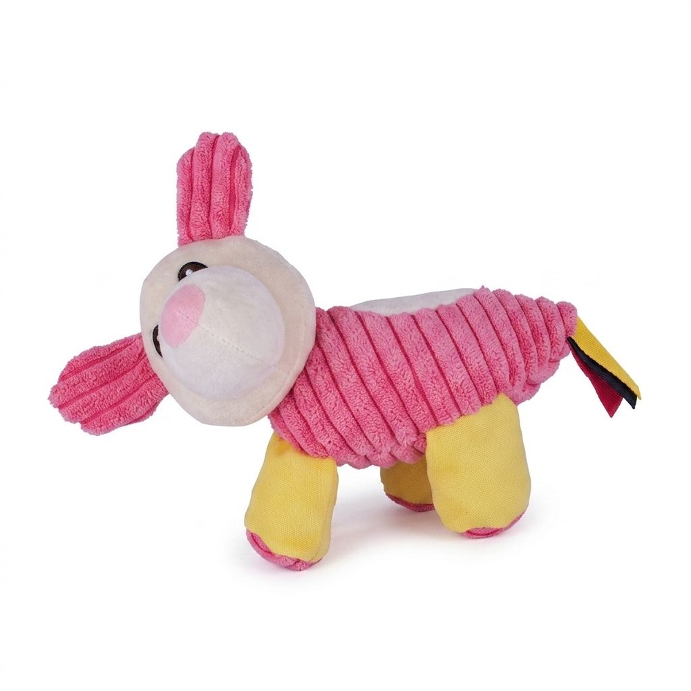 DUDUPETS ของเล่นสัตว์เลี้ยงตุ๊กตากระต่ายมีเสียง รุ่น MELLOW ขนาด 25 ซม. สีชมพู
