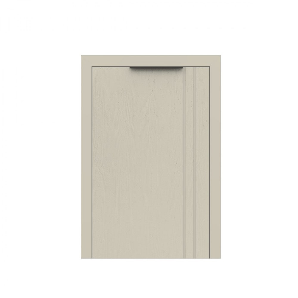 CLOSE Lumine บานถังแก๊ส uPVC 50x75 ซม. เซาะร่อง สีอัลมอนด์