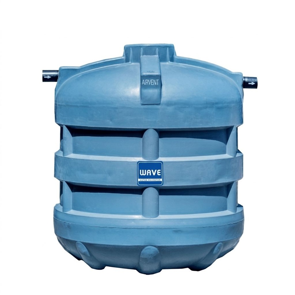 WAVE ถังบำบัดน้ำเสียแยกประเภทชนิดเกรอะ ขนาด 5000L รุ่น WS สีฟ้า