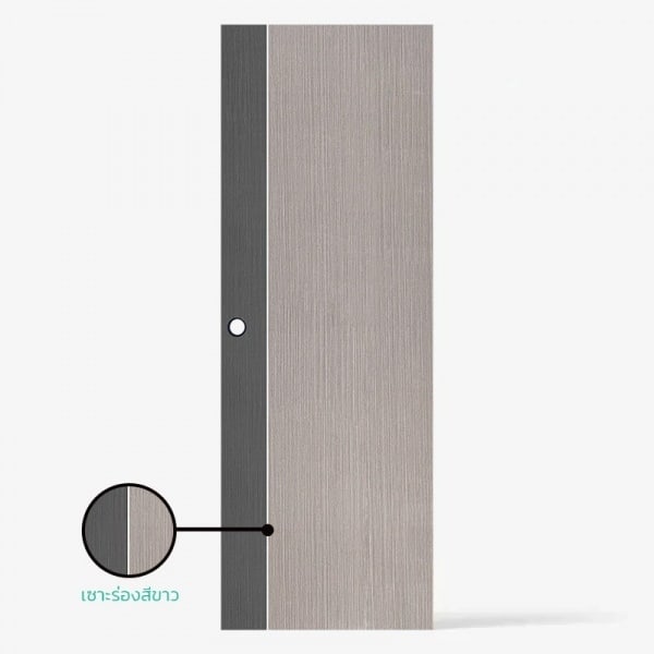 ECO-DOOR ประตู UPVC เอ็กซ์ทรูชั่น รุ่น PB1 ภายใน ขนาด 70x200 ซม. สีเทา (เจาะลูกบิด)