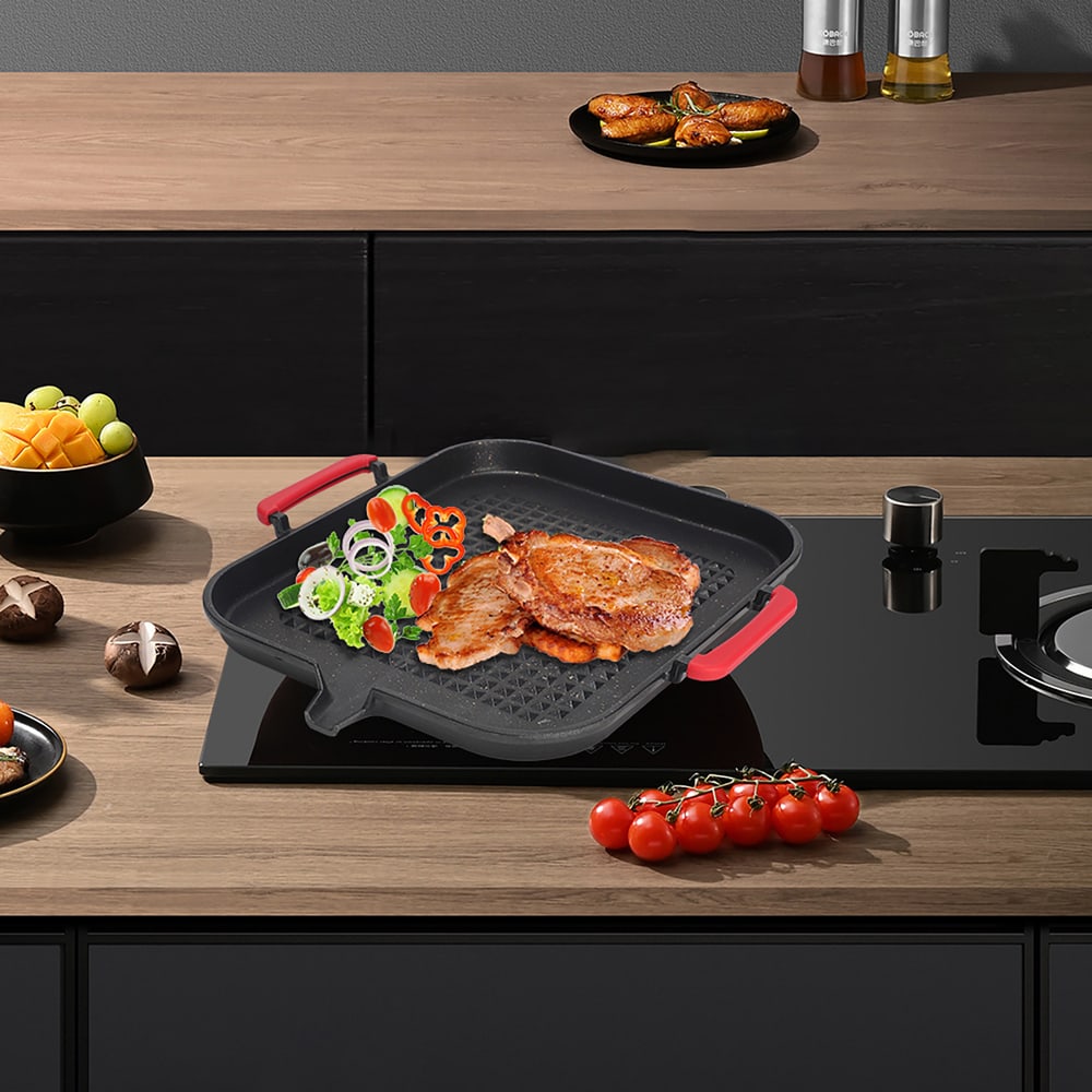 Koch Kitchen กระทะย่างเทฟล่อนเคลือบหินอ่อน 30 ซม. รุ่น DFGJ13