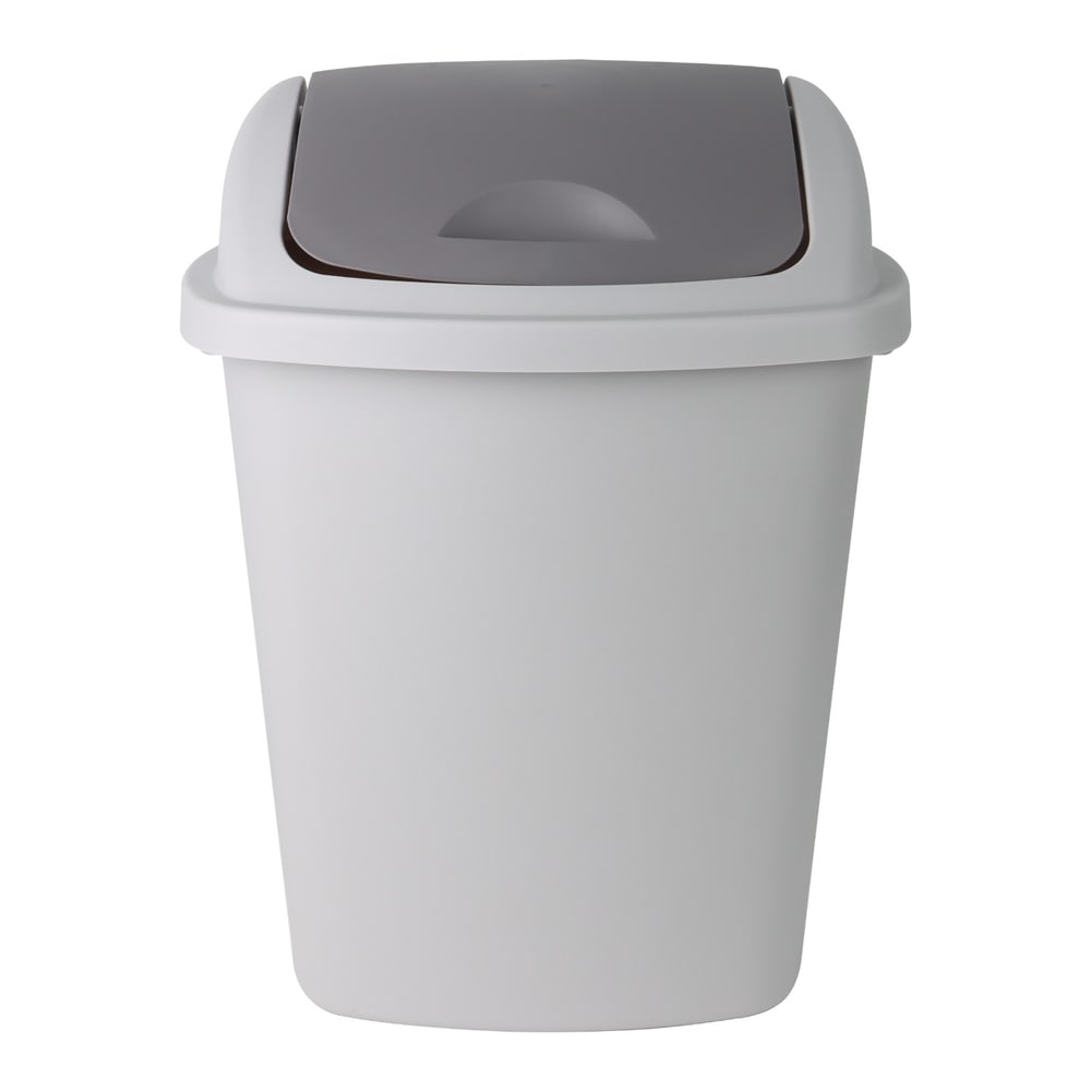 ICLEAN ถังขยะฝาสวิงทรงเหลี่ยม 70 ลิตร รุ่น Ozil TG55199G ขนาด 50x38x68 ซม. สีเทา