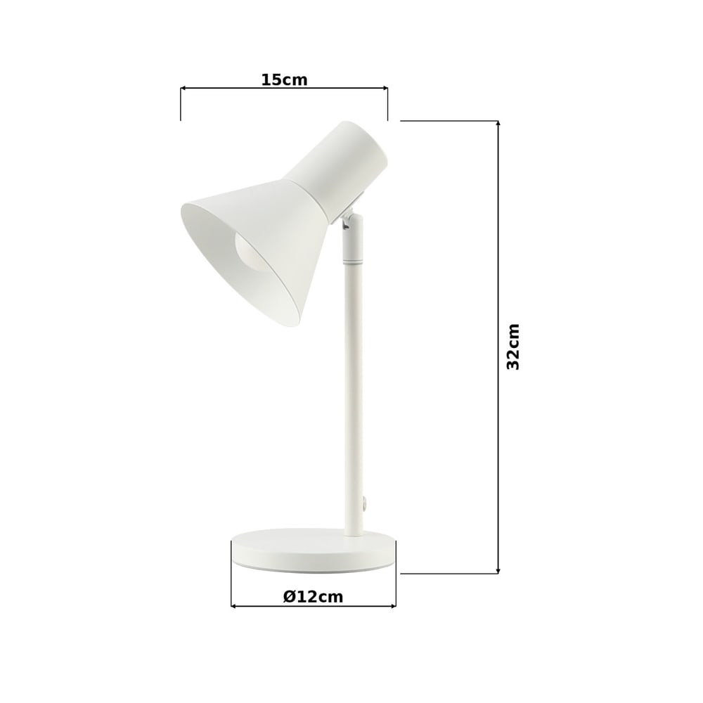 EILON โคมตั้งโต๊ะ Nordic Living HN2691 สีขาว