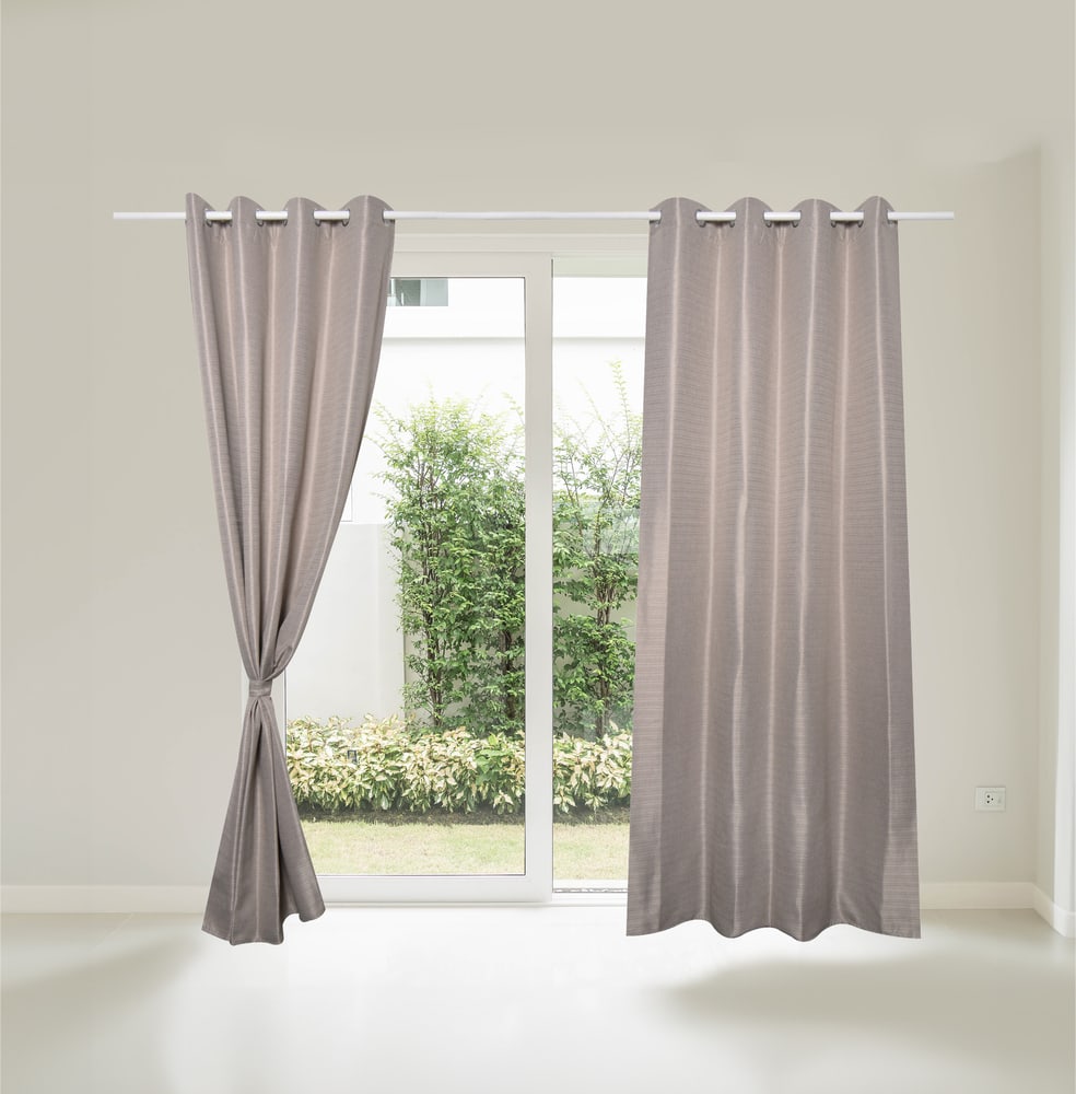 DAVINCI ผ้าม่านประตู รุ่น Mila-22 ขนาด 140x250 ซม. สีน้ำตาลเทา