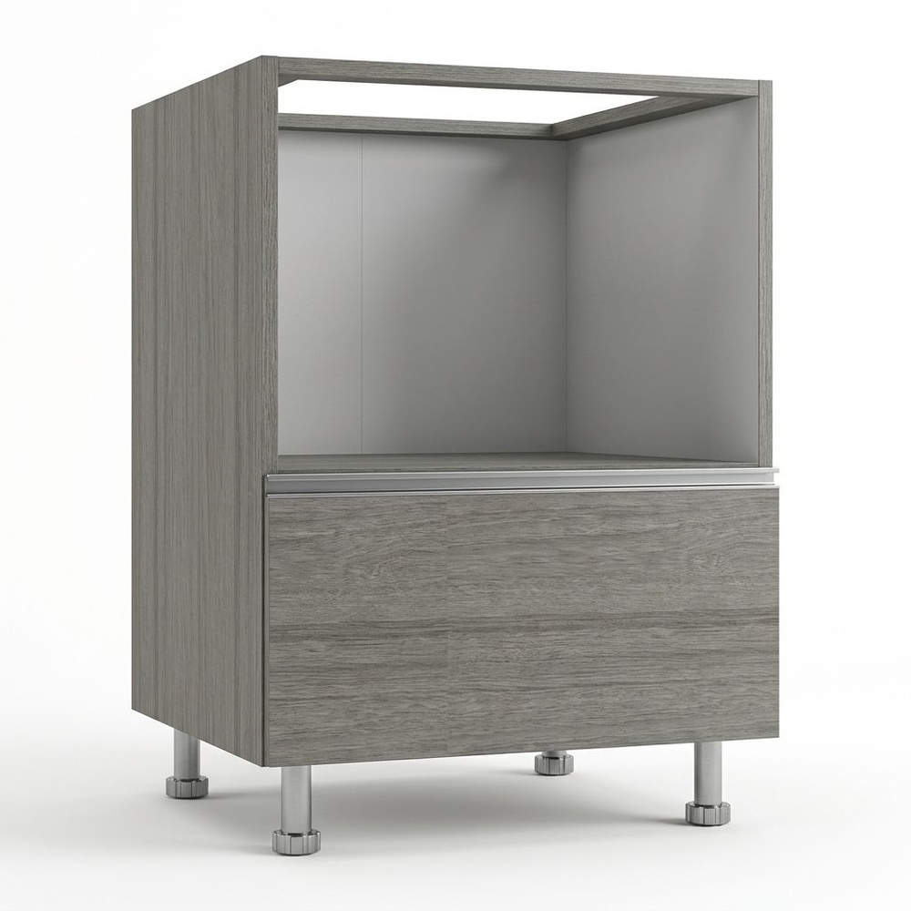 MJ ตู้ตั้งพื้นไมโครเวฟ+ลิ้นชัก 58x64x82 ซม. SAV-JFOV8264A-GW สีเทาลายไม้