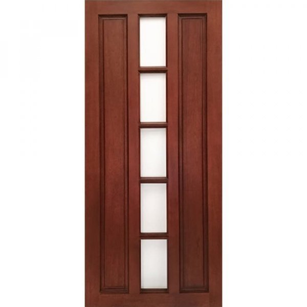 BEST ประตูไม้สยาแดง GS-91 กระจกฝ้า 80x200 ซม.