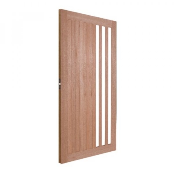 BEST ประตูไม้สยาแดง GS-47 กระจกใส 150x200ซม.