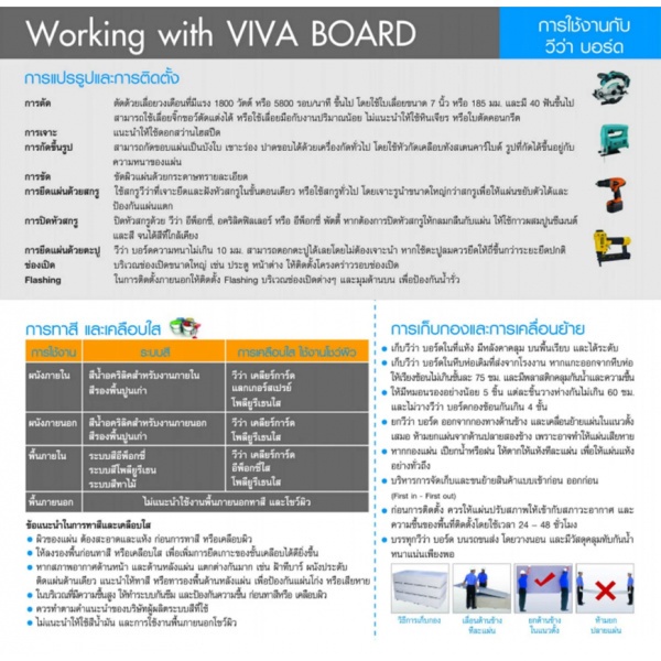 วีว่า ซีเมนต์บอร์ด 1.0x120x240 ซม.