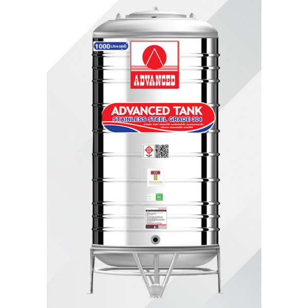 ADVANCE ถังเก็บน้ำสเตนเลส 1000L รุ่น AVH ทรงสูงพิเศษ (มอก.)
