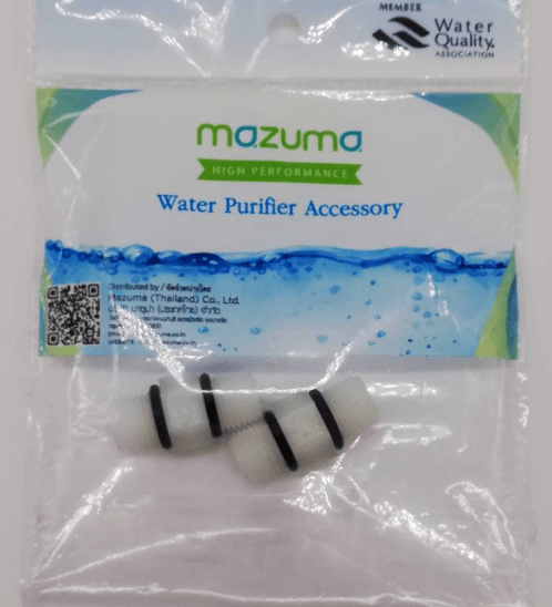MAZUMA ข้อต่อเชื่อมกระบอก ขนาด 1/4 นิ้ว x 1/4 นิ้ว 12770-F สีขาว