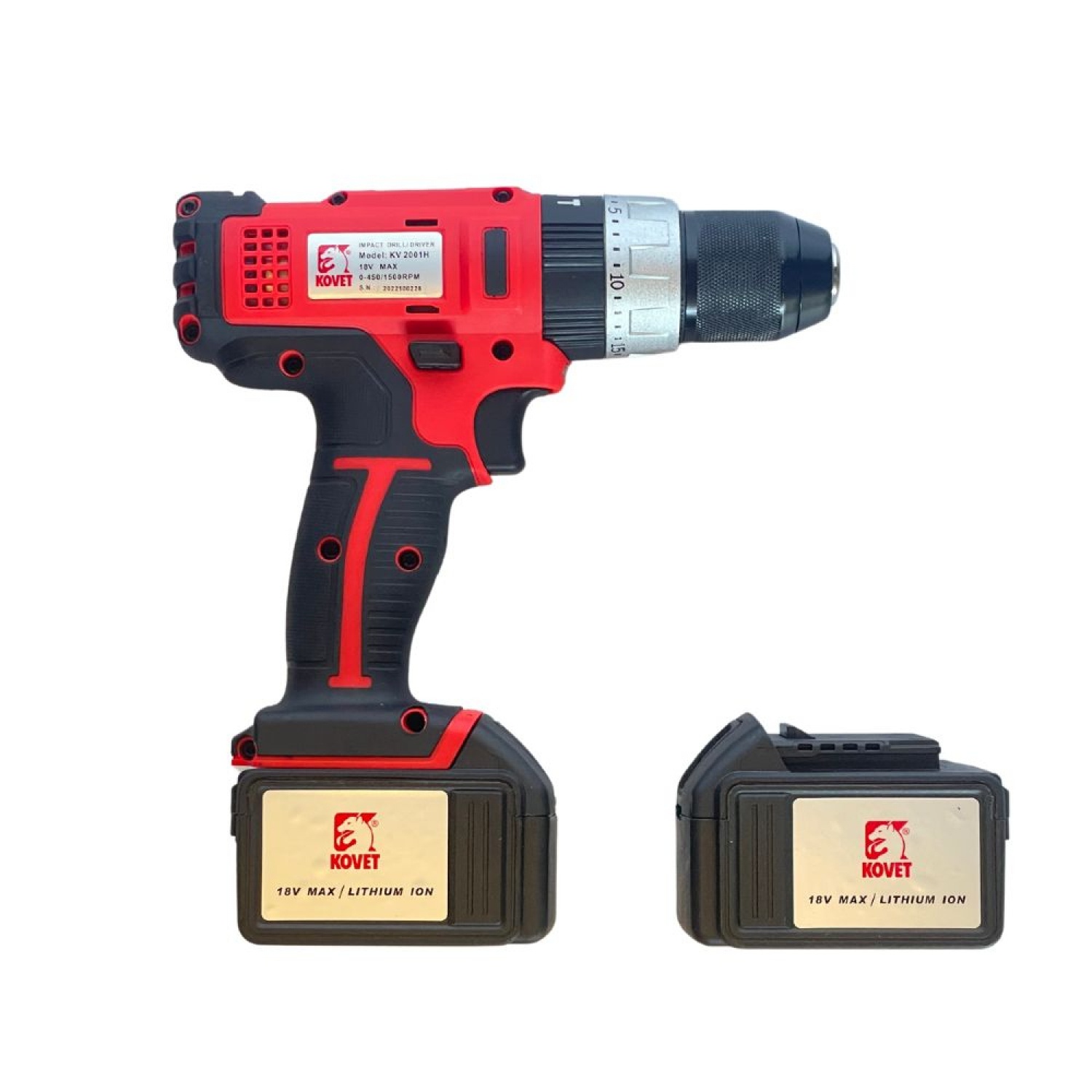 KOVET สว่านกระแทกไร้สาย 18V ขนาด 10 มม. รุ่น KV-2001H