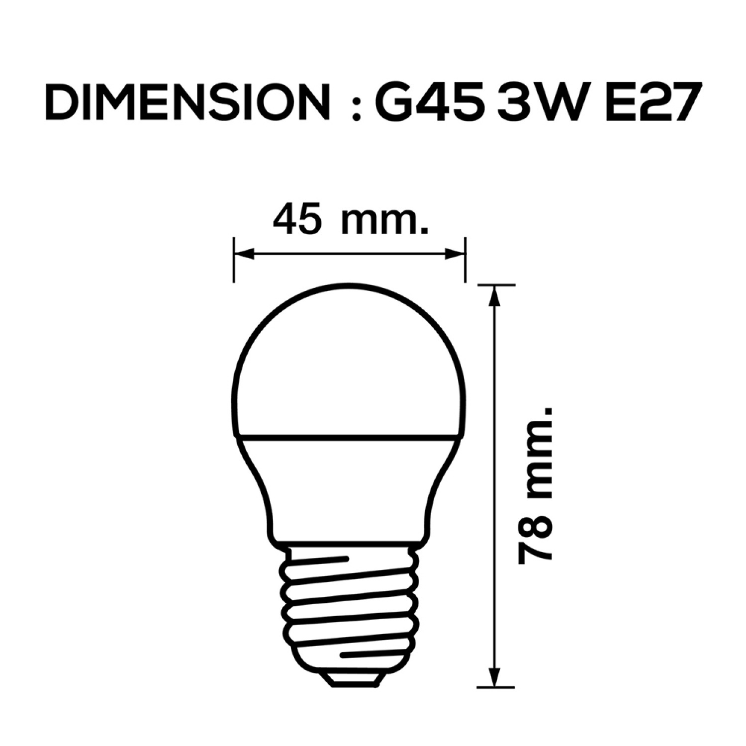 RACER หลอดไฟ LED Bulb ทรง G45 E27 3W รุ่นKATIE แสงวอร์มไวท์