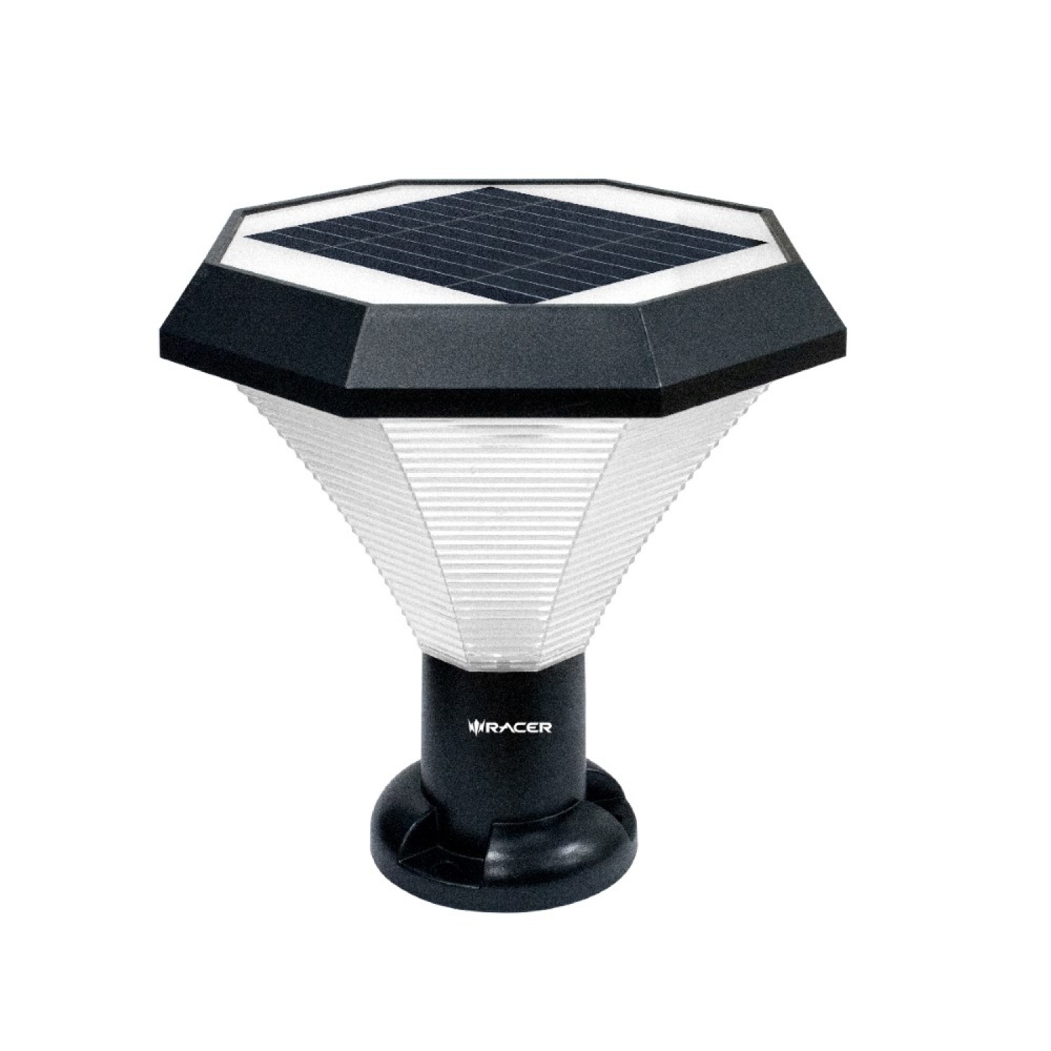 RACER โคมไฟหัวเสาโซล่าเซลล์ แอลอีดี 40 วัตต์ รุ่น RGB MILANO 1 IP65 3แสง+RGB