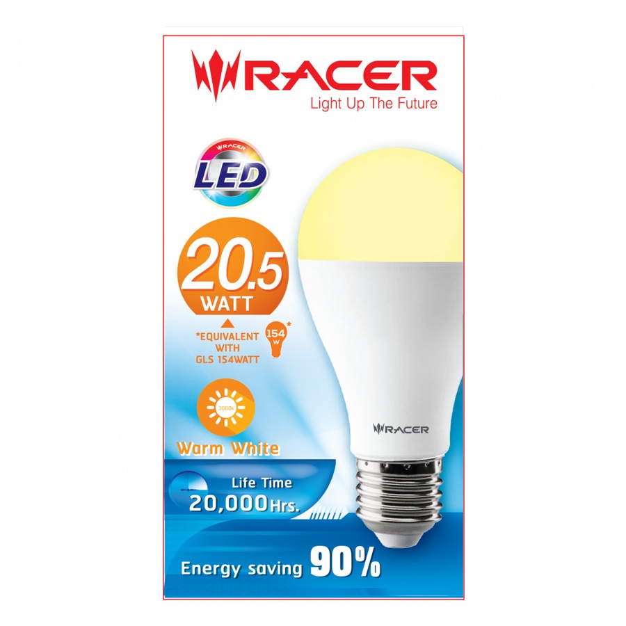 RACER หลอด KATIE LED A70 20.5W E27 3000K แสงวอร์มไวท์