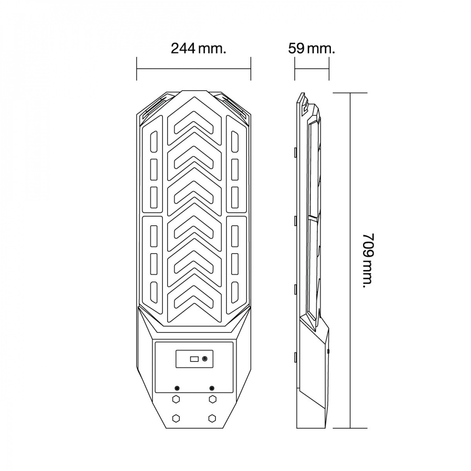 HI-TEK โคมไฟถนนโซล่า LED ARROW 150W เปลี่ยนได้ 3 แสง