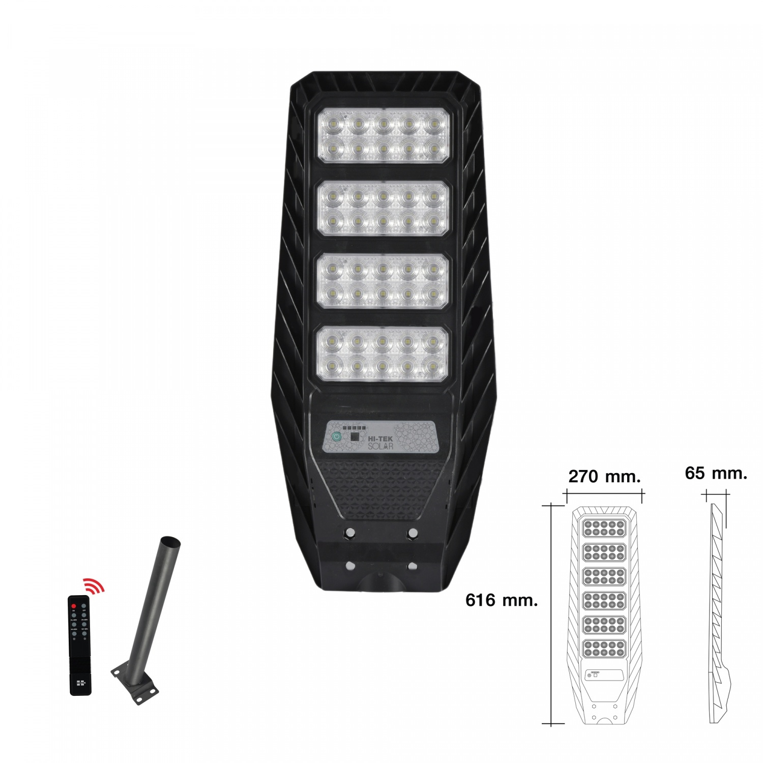 HI-TEK โคมไฟถนนโซล่าLED รุ่น เวก้า X 300W แสงขาว