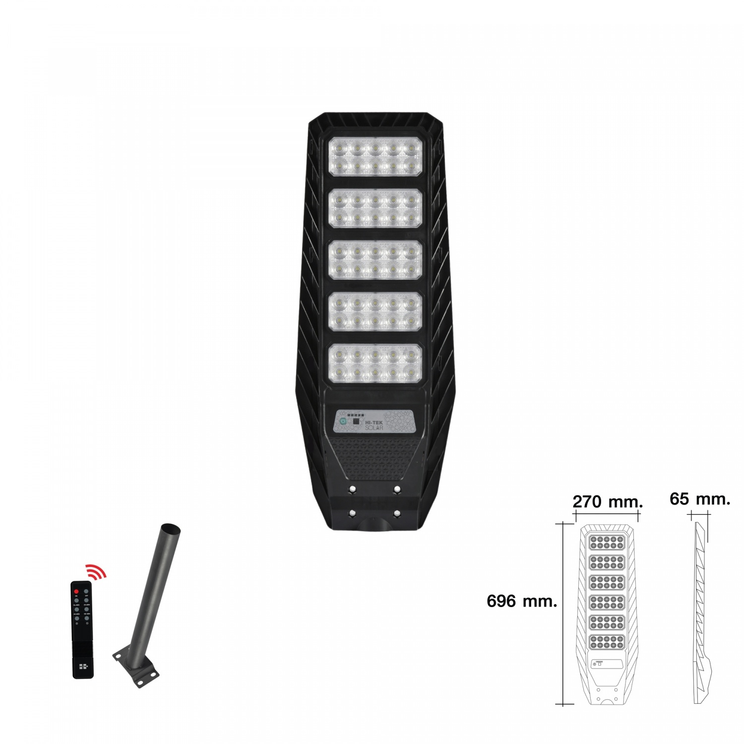 HI-TEK โคมไฟถนนโซล่าLED รุ่น เวก้า X 400W แสงขาว