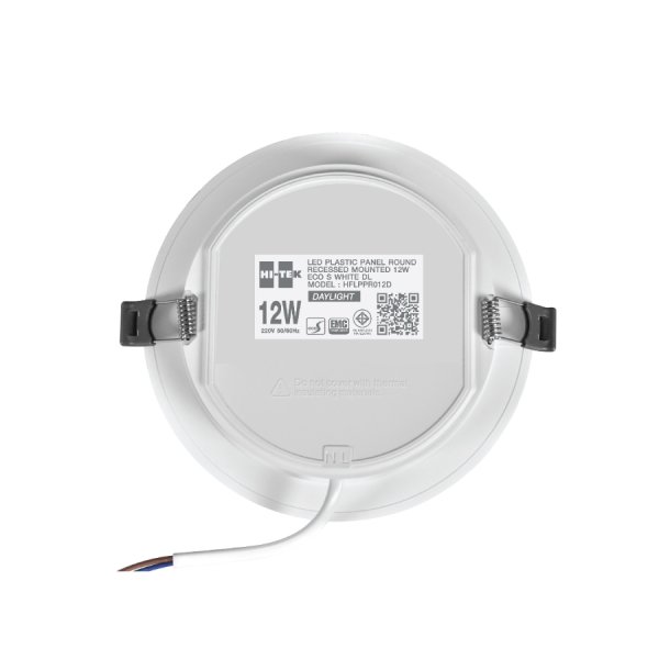 HI-TEK โคมพาเนล LED อีโค่ S ทรงกลม ขนาด 12W แบบฝังฝ้า แสงขาว