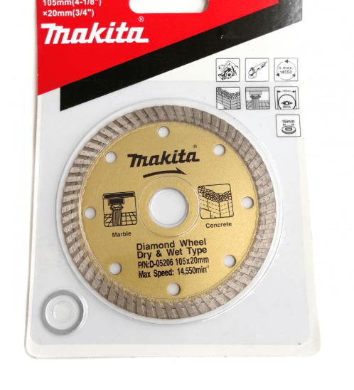 MAKITA ใบเพชร 4" แห้ง ก้างปลา สีทอง (D-05206)
