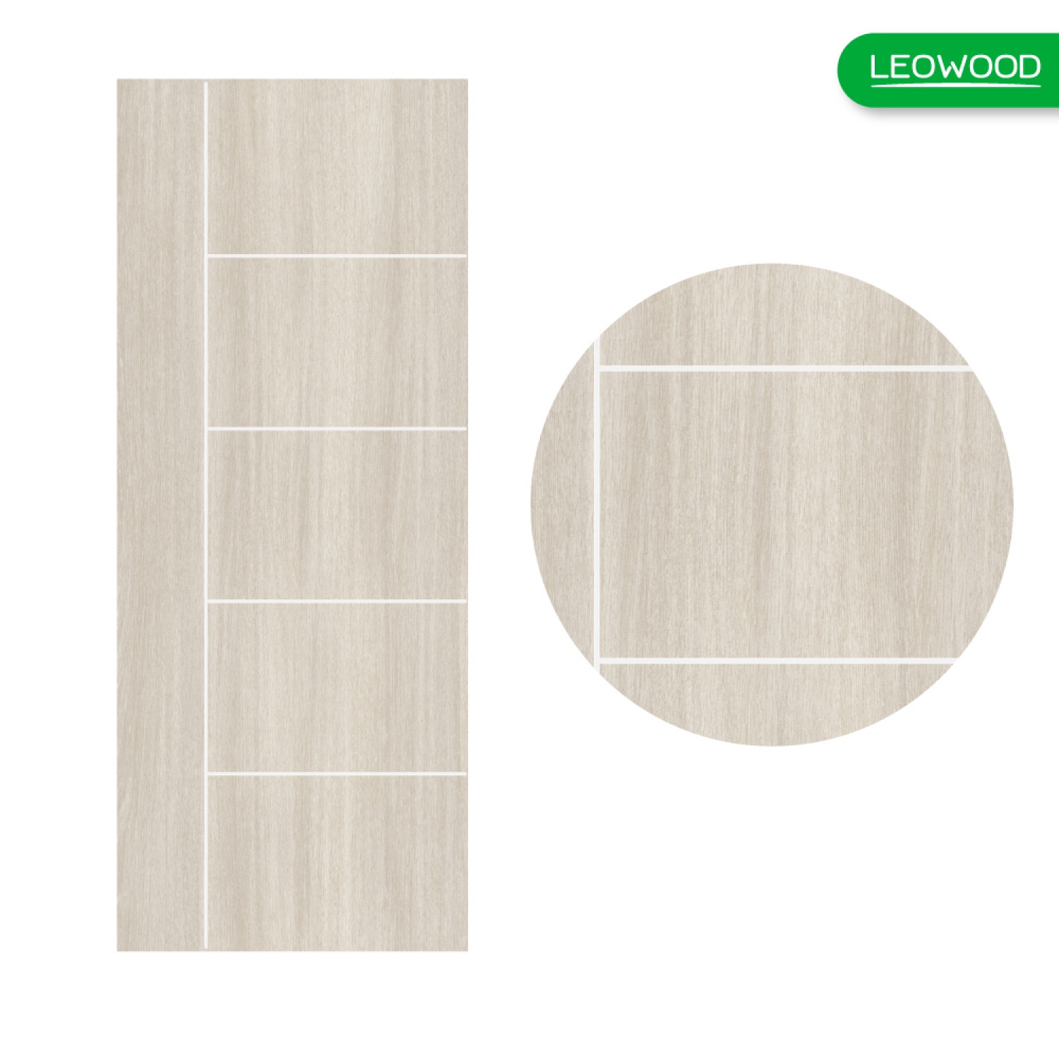 LWD ประตู UPVC ทนน้ำ ทนปลวก ห้องน้ำ สี Tango ลาย 04 ขนาด 3.5x70x200 ซม.