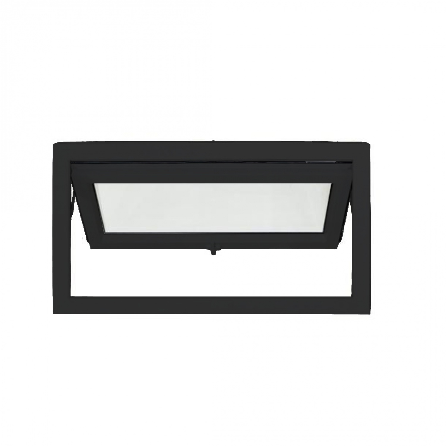 TRUSTAND (ENZO) หน้าต่างอะลูมิเนียม บานกระทุ้ง EZ-A0805-B 80x50ซม. สีดำ พร้อมมุ้งลวด