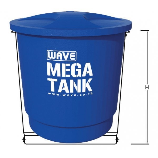 WAVE ถังเก็บน้ำบนดิน เวฟ เมก้าแท้งค์ รุ่น WWTG-1500-1500 ลิตร ทรงถ้วยแก้ว