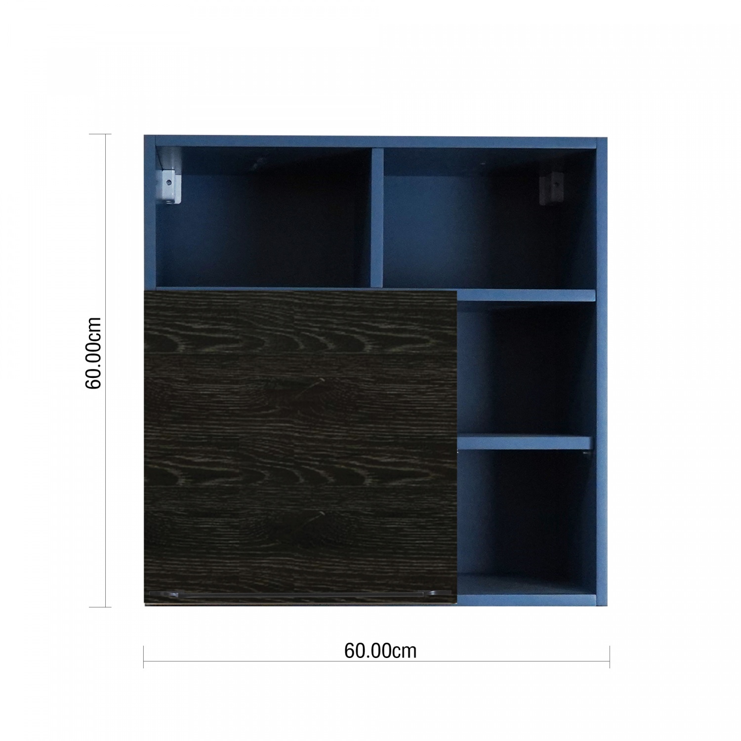 KITZCHO ตู้แขวนตกแต่ง KEM-LUR-W-DC-6060X-DK สีดาร์กโอ๊ก - คราม